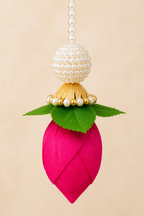Moti Lotus Toran pearl and lotus detail