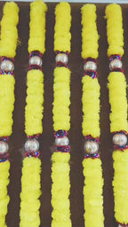 Traditional Yellow Marigold Hangings – Set of 6