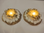 Rose Flower Tea Light Holder - White