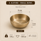 Kansa (Bronze) Thali Set - 6-Piece Traditional Bronze Dinner Set