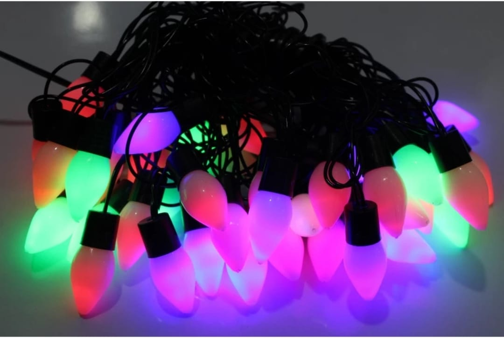 Decorative String Lights - Almonds shape, lit