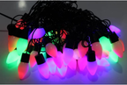 Decorative String Lights - Almonds shape, lit