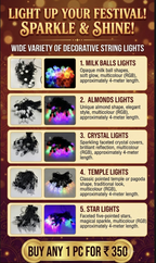 Decorative String Lights - all 5 shapes and pricing