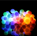 Decorative String Lights - Milk Balls shape, lit