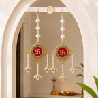 Swastik hanging pair displayed in home décor