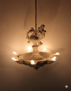Traditional Peacock Hanging Diya Lamp