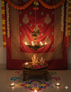 Traditional Peacock Hanging Diya Lamp