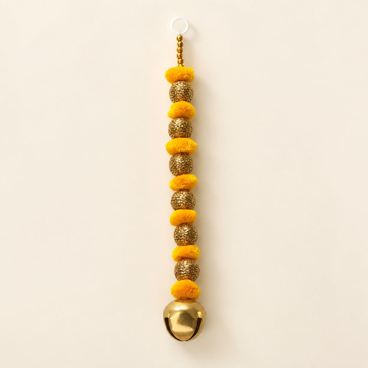 Yellow ghungroo hanging