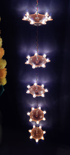 Handcrafted Pair of 5 Vertical Diyas made in India – HeritageKosh