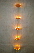 Handcrafted Pair of 5 Vertical Diyas made in India – HeritageKosh