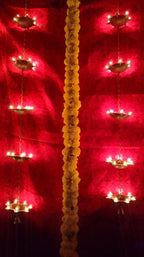 Handcrafted Pair of 5 Vertical Diyas made in India – HeritageKosh
